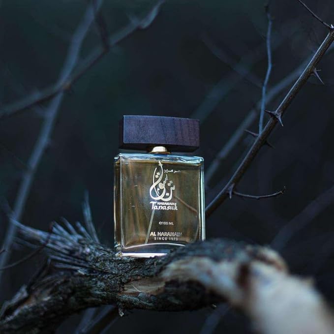 Al Haramain Tanasuk Extrait de Parfum Spray for Unisex - Arabian Perfume for Women and Men - Floral Fragrance - Arabic Long Lasting Perfume - EDP Spray - 3.4 Oz