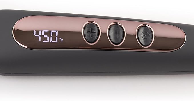 L'ANGE HAIR Le Vite Straightening Brush | Heated Hair Tool for Smoother, Frizz-Controlled Look | Dual-Voltage Hot Brush Straightener for Effortless Styling & Shine | Ceramic Standard Size (Black)