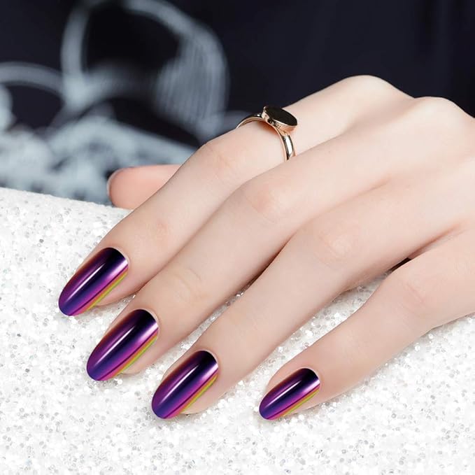 Artdone 23 Jars Chrome Nail Powder with Base& top Coat,Color Gel,Metallic Mirror Effect Holographic Chameleon Pigment 1g/Jar for Nail Art Gel Polish Mermaid Unicorn Dipping Powder