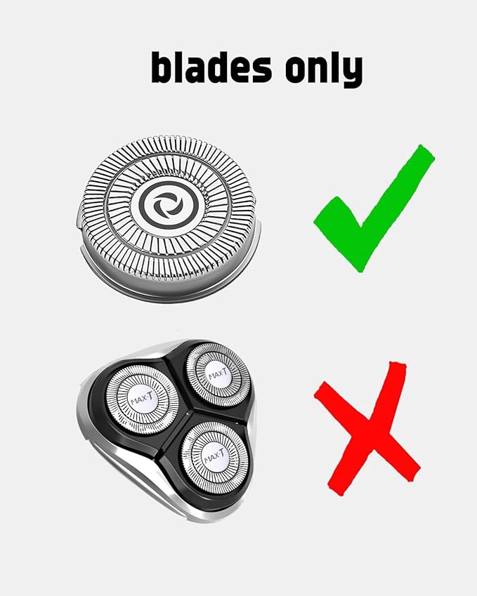 Max T Electric Razor Replacement Blades Compatible with MAX-T Replacement Blades for Max T Electric Razor for Men, 15 PCS MAX T Shaver Replacement Heads for Max-T Men's Electric Shaver RMS7109 RMS8101