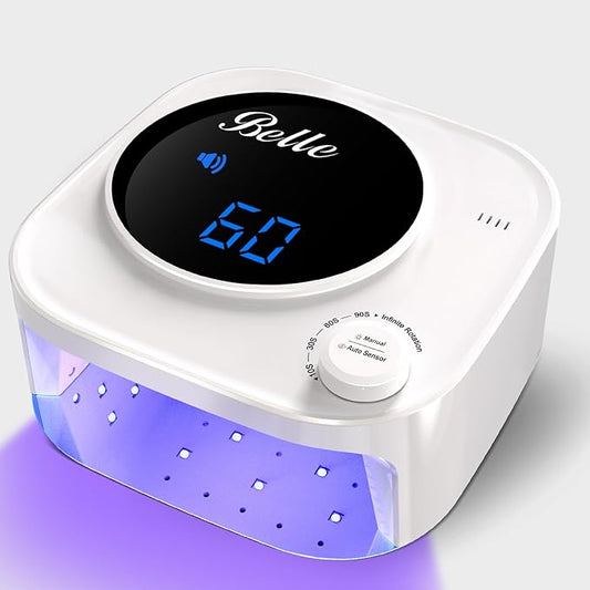 Belle UV Gel Nail Lamp - LED with 4 Timer Modes, Salon-Quality Nail Curing Light for Home and Professionals
