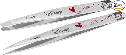 Tweezerman Disney's Mickey Mouse & Minnie Mouse Forever in Love Petite Point and Slant Set - Eyebrow for Women and Men Set