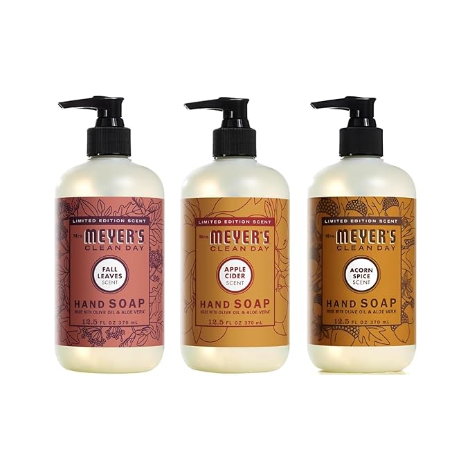 MRS. MEYER'S CLEAN DAY Fall Scent Variety Pack (Apple Cider + Acorn Spice + Fall Leaves)