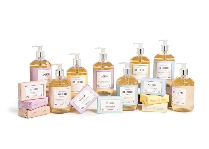 Fer à Cheval White Tea & Yuzu Marseille Liquid Soap | Shea Butter & Sweet Almond Oil, Luxurious Hydration, 97% Natural Ingredients - Set of 2, 16.9 f oz