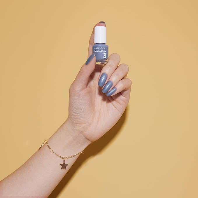Dazzle Dry Mini Kit 4 Step System - Blue Moon - A muted slate blue gray with shimmer. (5 Piece Kit / 5 Manicures)
