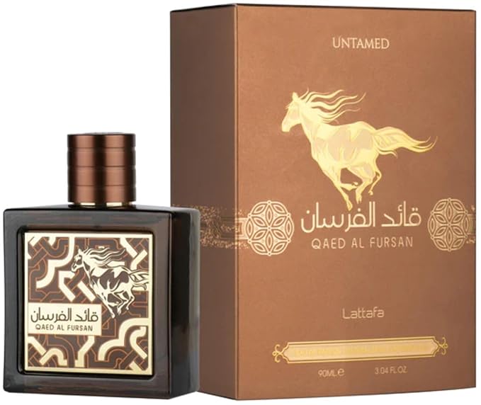 Lattafa Qaed Al Fursan Untamed - Sweet, Warm & Spicy, Amber, Aromatic - Eau De Parfum Long-Lasting Fragrance for Unisex, 3.04 Ounce / 90ml