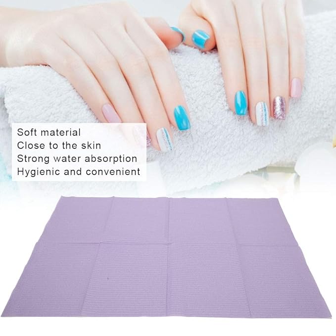 Disposable Manicure Pad, 125Pcs Nail Tablecloths Salon Manicure Tool Set Nail Art Table Mat Rest Holder Waterproof Manicure Practice Anti-Dirty Table Pad