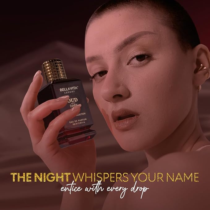 BellaVita Luxury OUD Dark Eau De Parfum (100ml) Unisex | Intense Arabian Perfume | Infused with Citrus, Grapefruit, Floral, Vetiver, Orris, Musky OUD | Arabic Dark Oud Perfume for Women & Men