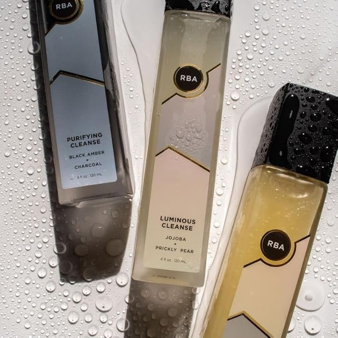 RBA Skincare's Purifying Cleanse to Remove Skin Impurities - With Black Amber and Activated Charcoal - Vegan Daily Face Cleanser - 4 fl oz