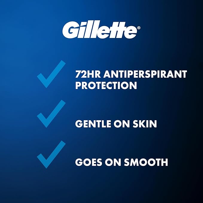 Gillette Clinical Antiperspirant and Deodorant for Men, 72hr Sweat & Odor Protection, Long Lasting Freshness, Anti-White Mark Technology, Soft Solid, Ultimate Fresh Scent, 1.7 oz (Pack of 3)