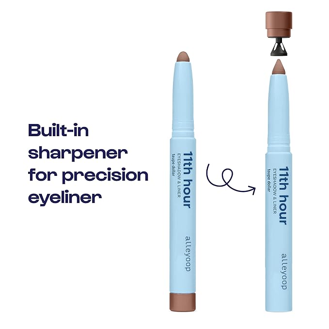 ALLEYOOP 11th Hour Cream Eyeshadow Sticks Bundle - Taupe Dollar (Matte) & Charcolit (Shimmer) - Waterproof, Smudge-Proof, Crease-Proof Eyeshadow for Over 11 Hours