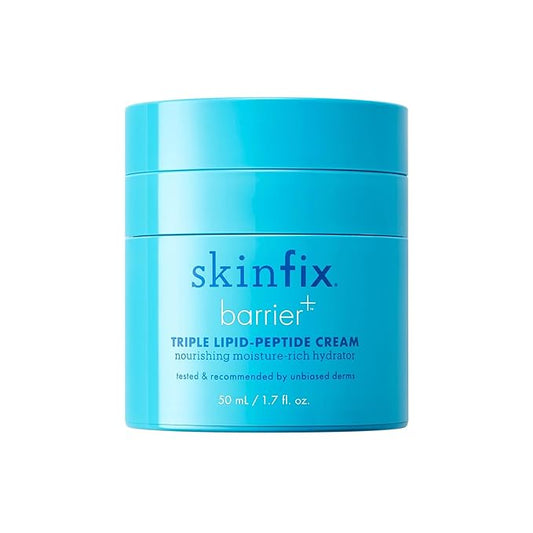 Skinfix Barrier+ Triple Lipid-Peptide Cream: Enriched with Lipids, Peptides, Hyaluronic Acid, and Shea Butter for Brightening, Firming, and Plumping, 1.7 oz