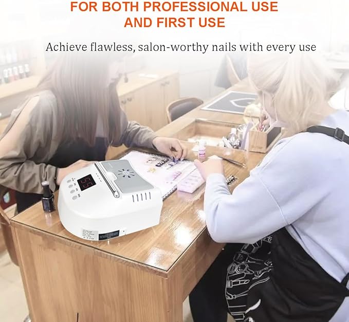 Cordless LED UV Nail Lamp,Professional Uv Llight for Gel Nails Nail Dryer for Acrylic Gel,Curling Lamp for Beauty Salon (White)