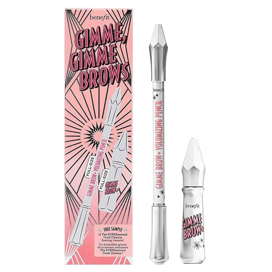 Benefit Brow Set Includes [1] Full Size Gimme Brow+ Volumizing Pencil in Shade 4.5 and [1] Full Size Gimme Brow+ Volumizing Fiber Gel in Shade 4.5 [Neutral Deep Brown]