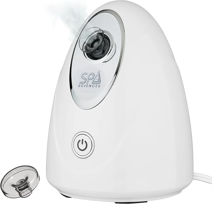 Spa Sciences - CIRRA - Nano Ionic Facial Steamer with UVC Sanitizing Protection, Aromatherapy Function, Detox Pores, and Boost Circulation - Includes an Essential Oil Basket
