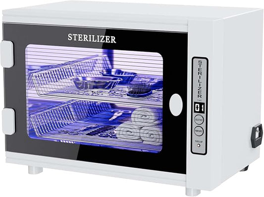 Nail Tool Cabinet, 12L Large Capacity Sanitizer Box Cleaning Supplies, Multi-Functional Nail Cleaner Box Manicure Tool Cleaning Cabinet Equipment Sanitizing for Beauty, Nail Salon Tool, Toys, Towels