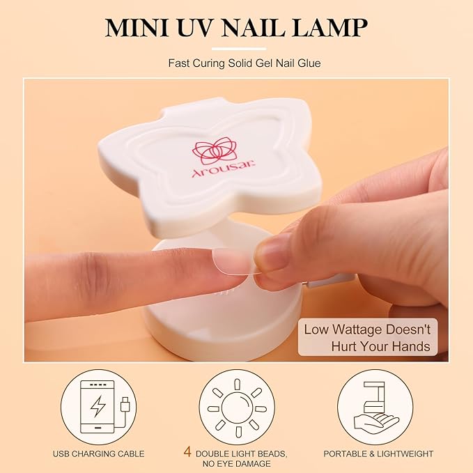 360pcs Short Coffin Nail Tips Kit, Clear Acrylic Nail Extension Set in 15 Sizes, Matte Full Cover Press on False Nail Tips with 20ml*2 Glue Gel & UV Nail Lamp, Spring Summer DIY Salon Gift