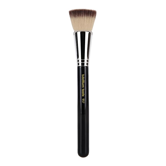 Bdellium Tools Professional Makeup Brush - Maestro Series 957 Precision Kabuki - With Soft Synthetic Fibers, For Versatile Application (Black, 1pc)