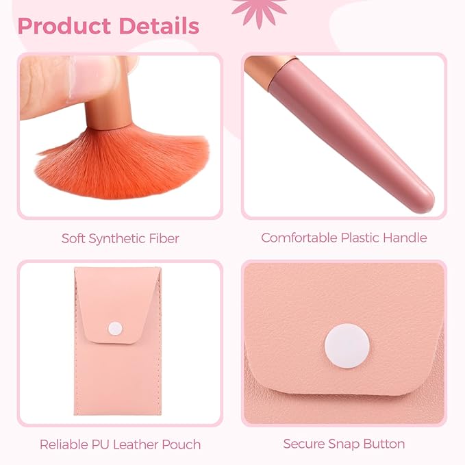 12 Sets Travel Makeup Brushes, Makeup Brush Bag with 8 Brushes, Bridesmaid Gift, Synthetic Fiber Makeup Brush, Foundation Blush Shadow Brush Set, Portable Makeup Brush Set for Weddings, Parties