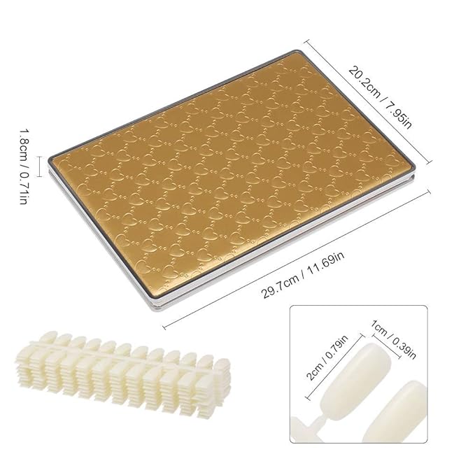 160 Nail Chart Display, Anself Nail Polish Display Book with 240Pcs Nail Tips(Green)