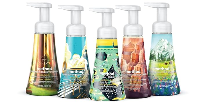 Method Set of 6 Limited Edition Handsoap - Green Cleaning - Cruelty-Free- Biodegradable formula made with plant-based cleansers + without parabens or phthalates (6, Foaming Harbor Cove)