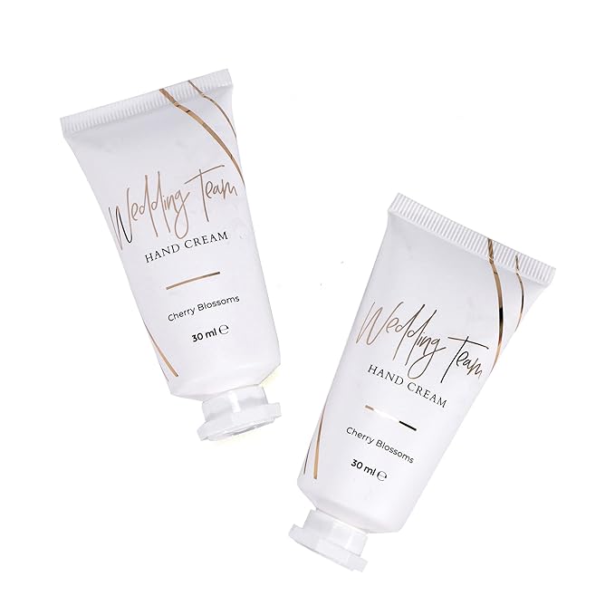 Pop Fizz Designs Wedding Team Hand Cream | Bridesmaids Proposal Gifts | Will You Be My Bridesmaid? | Bridal Shower Favors | Marble| 10 Pack