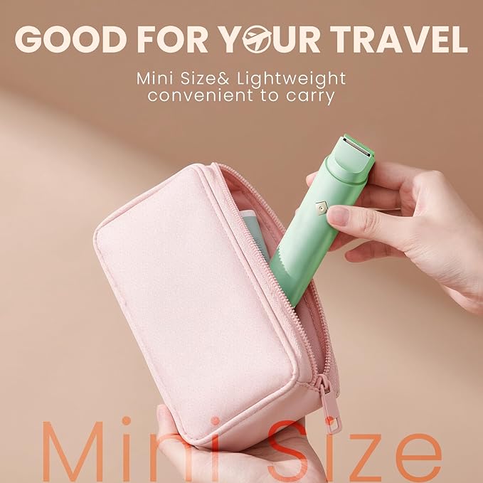 2025 New Electric Bikini Trimmer for Women, 2-in-1 Dual Head Shaver, Womens Electric Razor (Green)