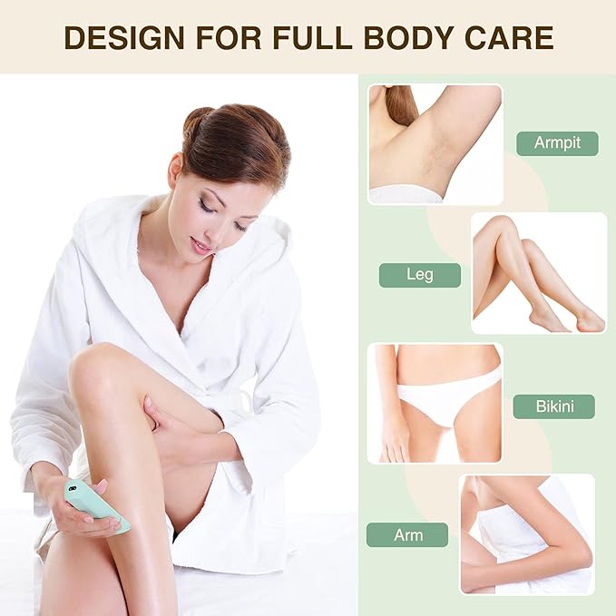 Manscape Bikini Trimmer for Men and Women,IP7X Waterproof Wet/Dry Groin Shaver,Electric Ball Trimmer Pubic Hair Trimmer Shaver,Snap-in Ceramic Blades,Green