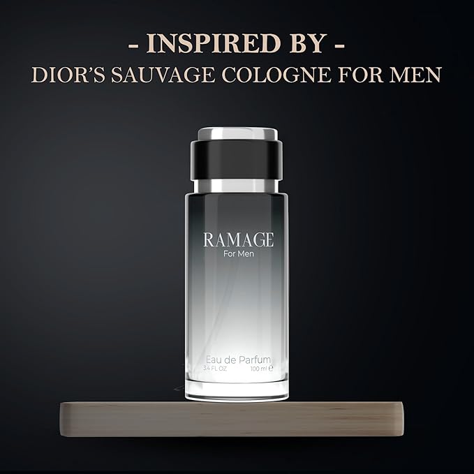 Mens Cologne - INSPIRED by SAUVAG Cologne For Men - Citrus, Woody, Amber, Aromatic, Vanilla, Fresh Spicy, Warm Spicy, Powdery, Balsamic, Sweet - (3.4 fl oz / 100 ML)