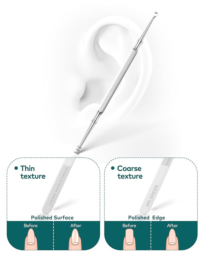 MR.GREEN Upgraded Manicure Set, German Stainless Nail Clippers Set w/Anti Splash Cather, Seiko Quality Fingernail& Toenail Clipper, Professional Nail Care Kit with Exquisite Leather Case for Men&Women