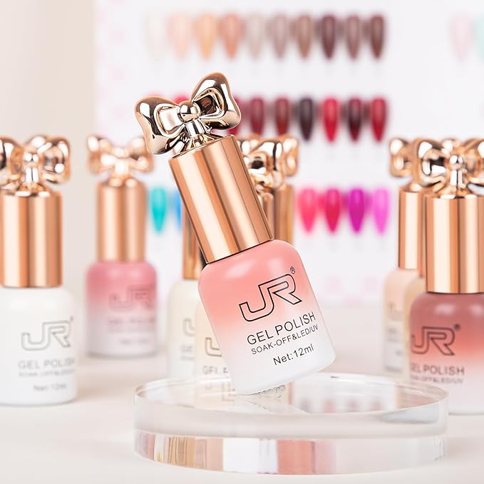 JR gel polish 12ml 10colors/box Butterfly Style UV Gel Semi Cured Long Lasting Soak off UV Nail Polish 60 Colors Semi-Cured Long Lasting soak off Gel Gifts for Women A Model