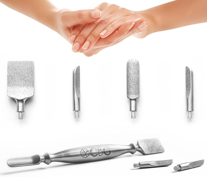 Mothers Day Gift, Nail Care & Cuticle Remover Tool with Interchangeable Attachments, At Home or Travel Ready, Gentle Cuticle & Hangnail Grooming for Finger Nails & Toe Nails