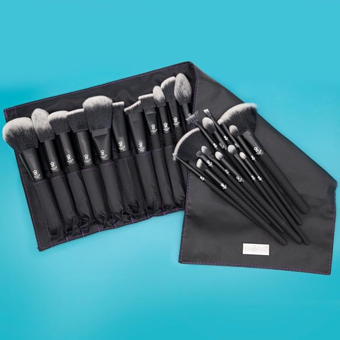 Royal & Langnickel Full Size MODA Pro Full Face 25PC Makeup Brush Set with Travel Pouch