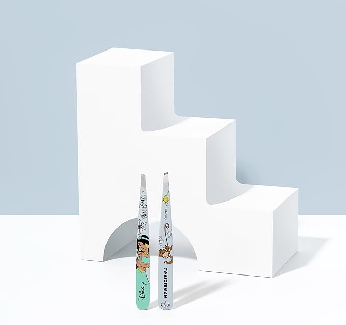 Tweezerman Jasmine Slant Tweezer - Eyebrow Tweezers for Women and Men