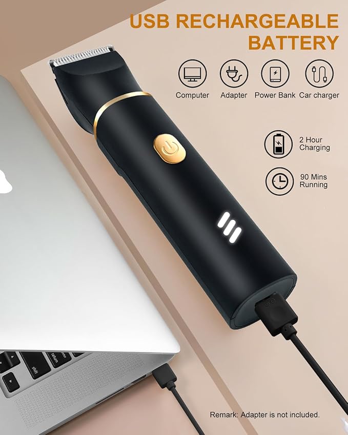 Manscape Body Hair Trimmer for Men-3 IN 1 Electric Razor Groin Groomer,IPX7 Waterproof,Versatile Hair Trimmer for Ball/Pubic/Chest/Beard/Nose Hair Trimmer,USB-C Rechargeable,Gifts for Him Dad