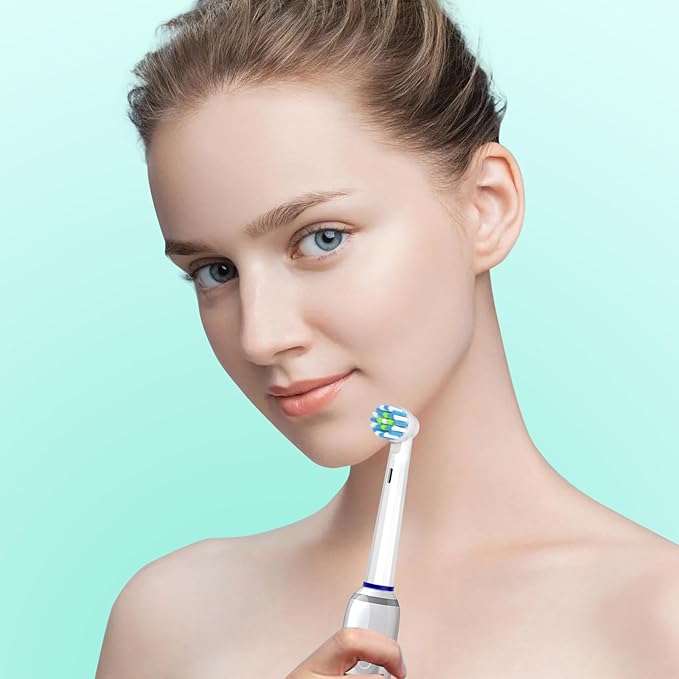 8 Pack Replacement Heads Compatible with Braun Oral B Pro 1000/7000/1500/5000,Replacement Toothbrush Heads for Oral B Braun,Medium Dupont Bristles