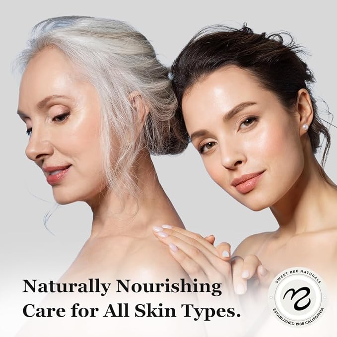 Sweet Bee Naturals Ultra Beauty Balm - Certified Organic Non-Petroleum Jelly Moisturizer Cream with Honey & Beeswax - Illuminate Skin for Face & Neck - Natural Balm for Dry & Sensitive Skin - 2 oz