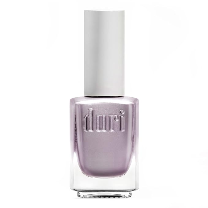 duri Nail Polish, 765 Cyber See, Light Lavender Metallic Shimmer, Full Coverage, Fast Drying, Long Lasting, Easy to Apply, 0.45 Fl Oz