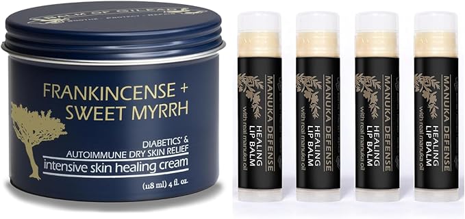 Foot Healing Cream – Manuka Defense Healing Lip Balm, Intensive Moisture Therapy, Manuka + Tea Tree - Synergistic Action, Deeply Nourishing, Relieving by Balm of Gilead