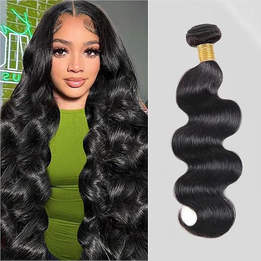 12A Body Wave Bundles Human Hair 14 Natural Black Color 100% Brazilian Human Hair Bundles For Women