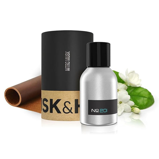 Original Nitro Musk version of Ombre Leather 2018 (T.F.), No. 201, 1.5oz of Pure Concentrated Oil Cologne, Cologne for Men, Ingeniously Crafted Using the Finest Ingredients in USA