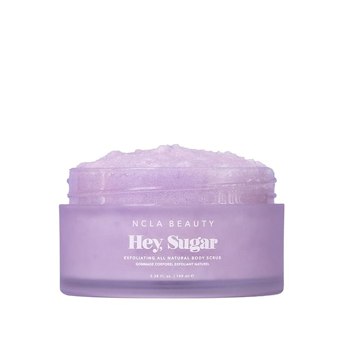 NCLA - Hey, Sugar Body Scrub | Smooth, Exfoliate, Hydrate Skin | Shea, Mango + Cocoa Butters | Vegan, Cruelty-Free, Clean Skincare (Birthday Cake; 100g | 3.38 oz)