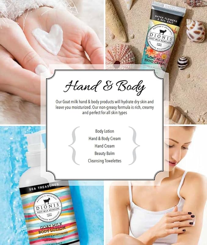 Dionis - Goat Milk Skincare Verbena and Cream Scented Hand Cream (1 oz) - Made in the USA - Cruelty-free and Paraben-free