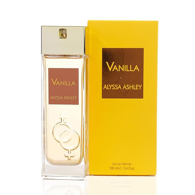 Alyssa Ashley Vanilla - Vanilla Perfume for Women with Caramel and Musk - Elegant Perfumes for Women - Vanilla Fragrances for Romatic Moments - 3.4 oz