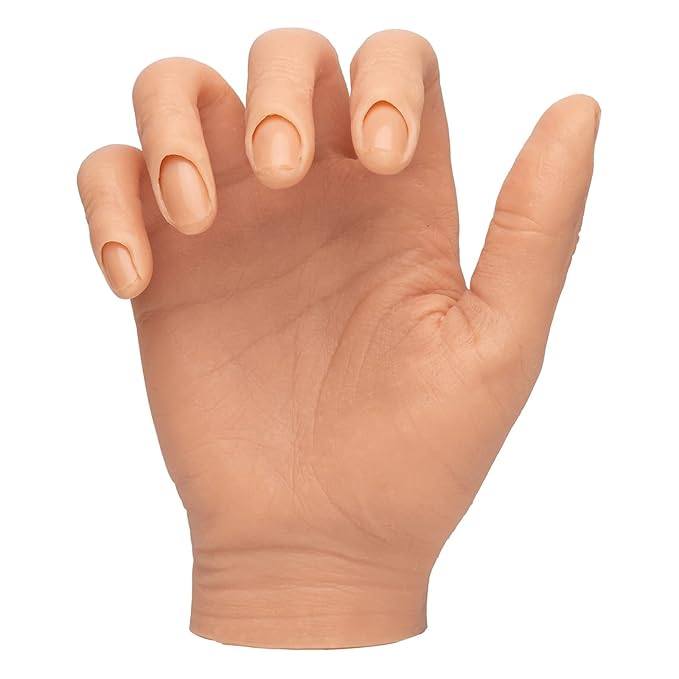 Americanails RealisTech Ultra Lifelike Silicone Practice Hand for Acrylic Nails – Nail Tech Training Tool, Flexible Practice Hand, Mannequin Hand with Insertable Nails, Practice Nail Art