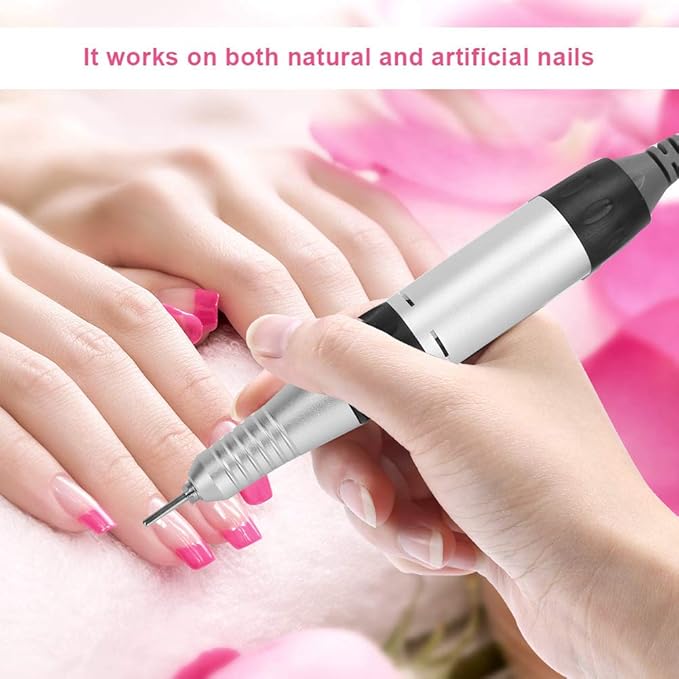Nail Drill Handle, Nail Drill Handpiece Replacement Nails Professional 30000 RPM Electric Nail Drill Handle Handpiece Replacement Electric File Handpiece for Electric Nail Manicure