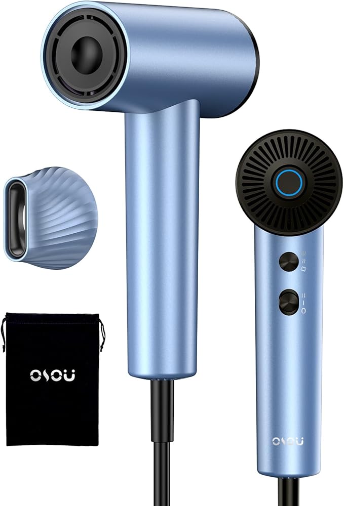 Ionic Hair Dryer, High-Speed Blow Dryer - 150,000 RPM Brushless Motor, 500 Million Negative Ions, Ultra-Light & Small, Smart Temp Control, Quiet Hairdryer for Women, Ideal for Travel, Home