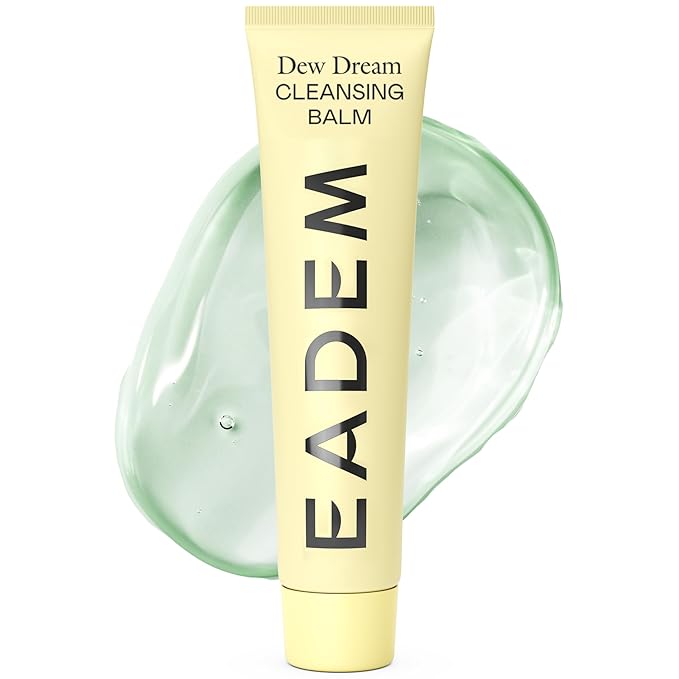 EADEM Dew Dream Hydrating Cleansing Balm & Makeup Remover with Moringa & Tiger Grass, Facial Cleanser & Skincare Moisturizer, Hydrating Skin Care Make Up Remover Balm, Mothers Day Gifts, 3.4 oz