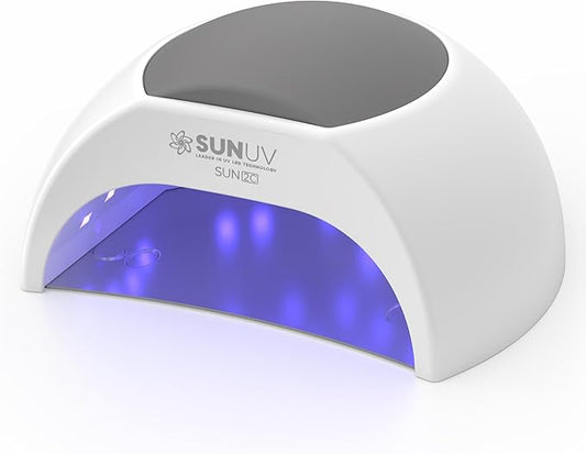 SUNUV UV Light for Gel Nails Polish, 48W UV LED Nail Lamp with 4 Timer Settings, Auto Sensor Removable Base SUN2C Grey