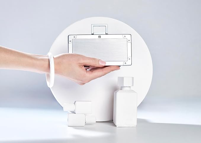 Manicure Set (5 piece, aluminum case for nail care and pedicure, velvet inlay with compact nail clipper), Premium, Black